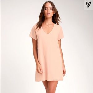 Lulus blush shift dress